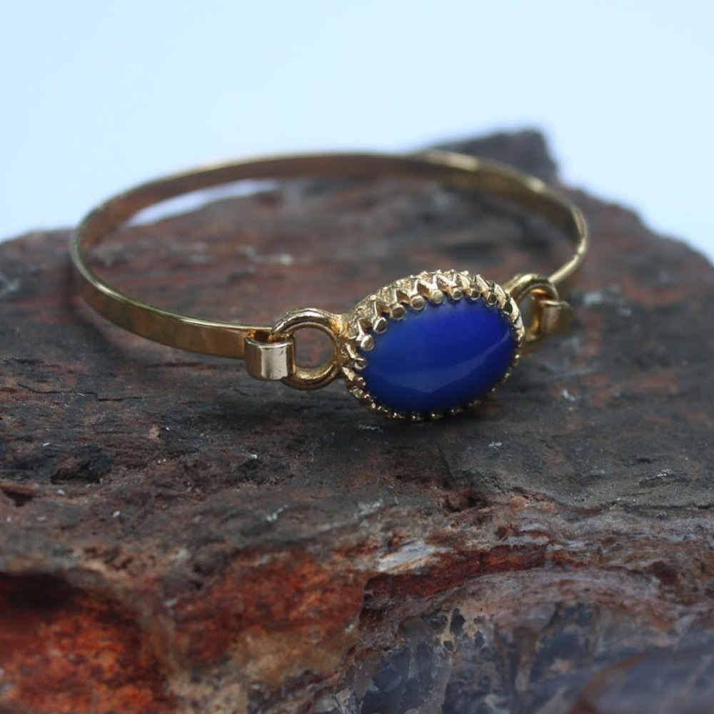 🌱Gold Plated Blue Gem Bangle🌱